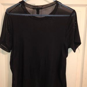 Forever 21 Sheer Black Tee
